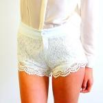 Sexy Little Teel & Lace Shorts Black