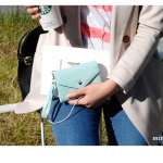Mint Blue Smart Crown Style Pouch Wallet For Multi..
