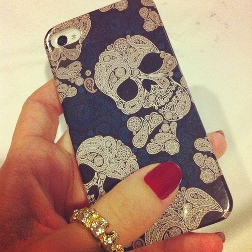 Punk Skull With Stylish Pattern Iphone 4/4s Case